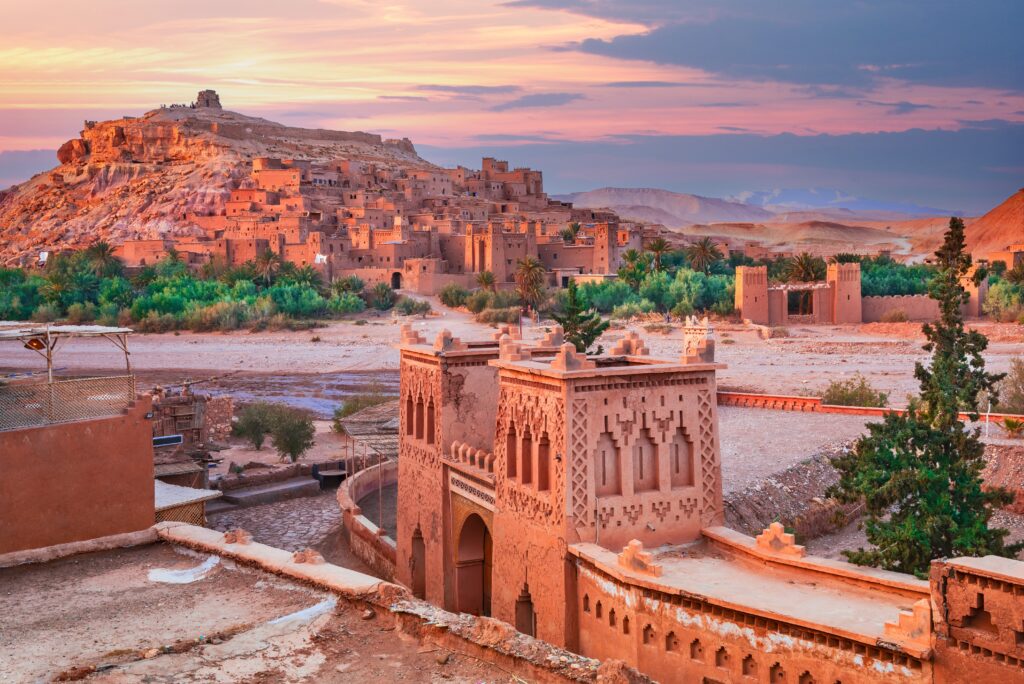 Ait,Ben-haddou,,Morocco.,Famous,Old,Clay,Town,In,High,Atlas